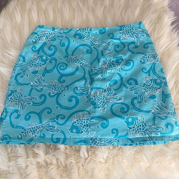 LILLY PULITZER VINTAGE KOI FISH SKORT - Picture 2 of 10